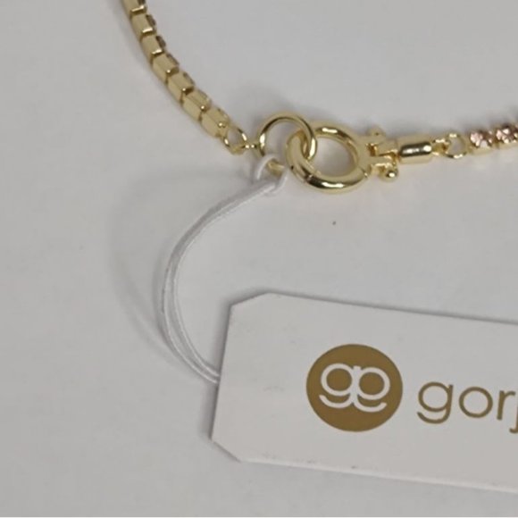 Gorjana Bracelet Lexi 18K Gold Plated Crystal Blush Pink NEW - Picture 5 of 10